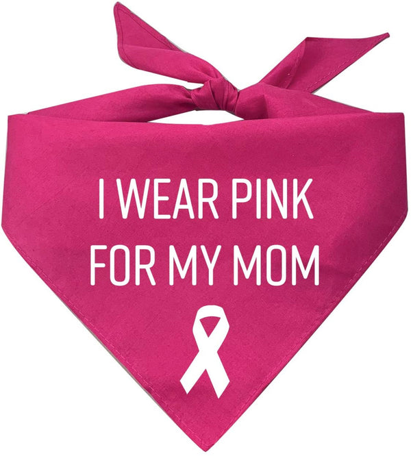 I Wear Pink for My Mom Dog Bandana