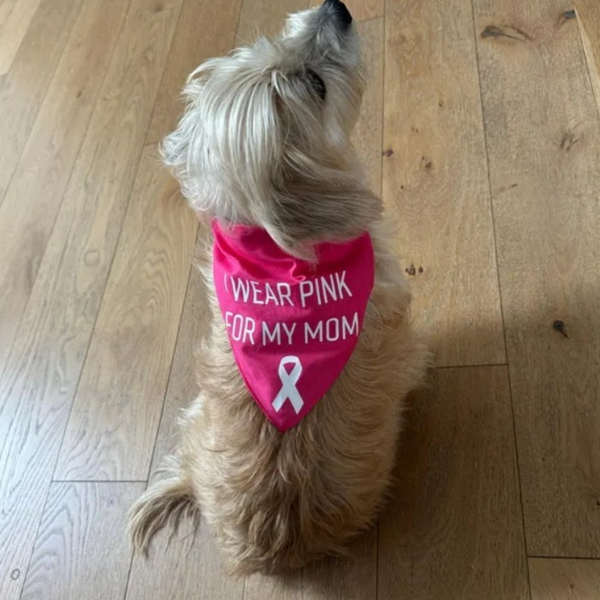 I Wear Pink for My Mom Dog Bandana