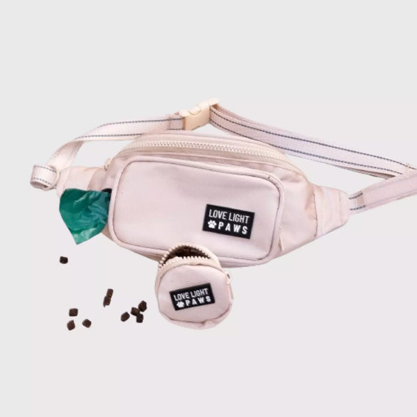 Dog Walking Bag Fanny Pack With Treat Bag And Leash