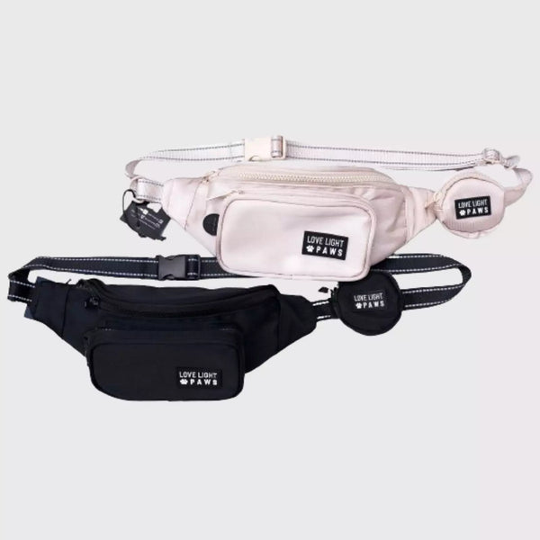 Dog Walking Bag Fanny Pack With Treat Bag And Leash