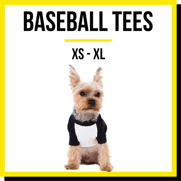 Blank Dog Baseball Tees (XS - XL)