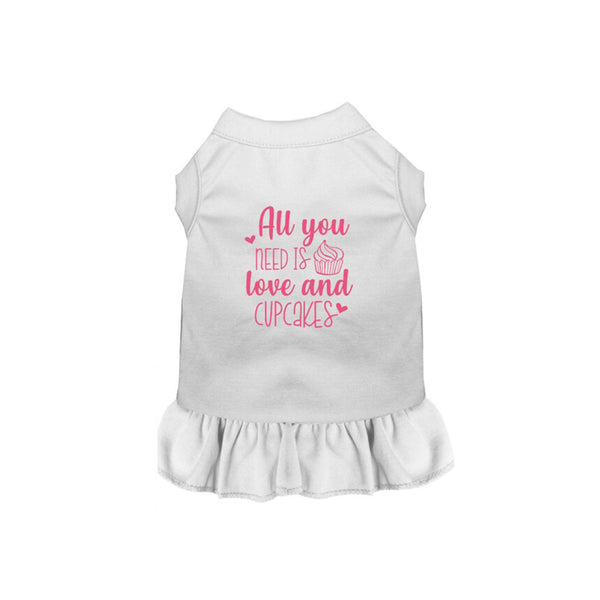 All You Need Is Love And Cupcakes Valentine's Day Dog Dress