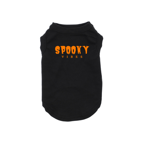 Dog Shirt Holiday Halloween Spooky Vibes