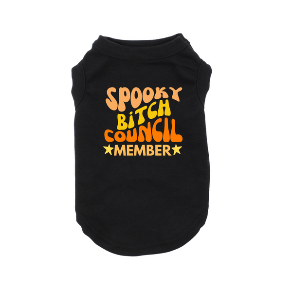 Dog Shirt Holiday Halloween Spooky Bitch Council Member