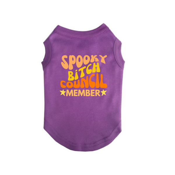 Dog Shirt Holiday Halloween Spooky Bitch Council Member
