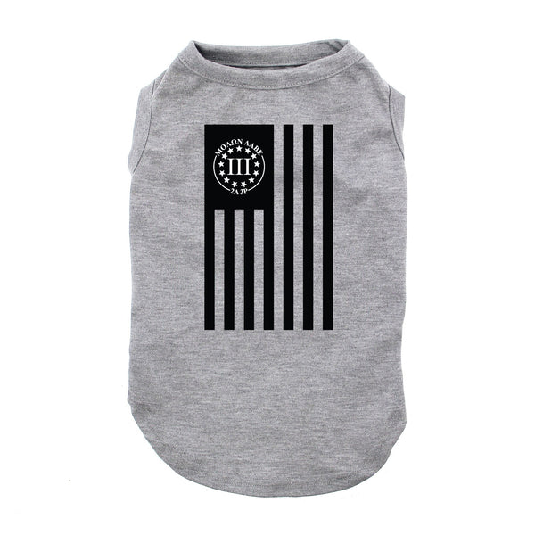 Dog Shirt Tactical Molon Labe Flag