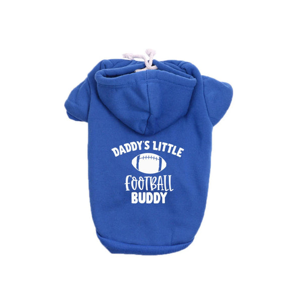 Daddy's Little Football Buddy Dog Hoodie
