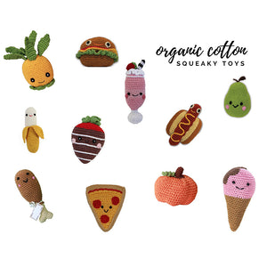Organic Cotton Food Squeaky Toys
