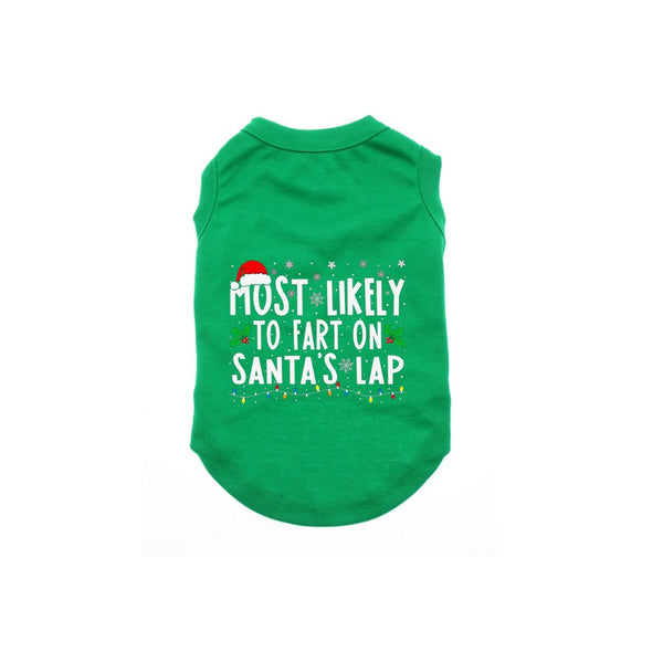 Most Likely to Fart Christmas Dog Shirt