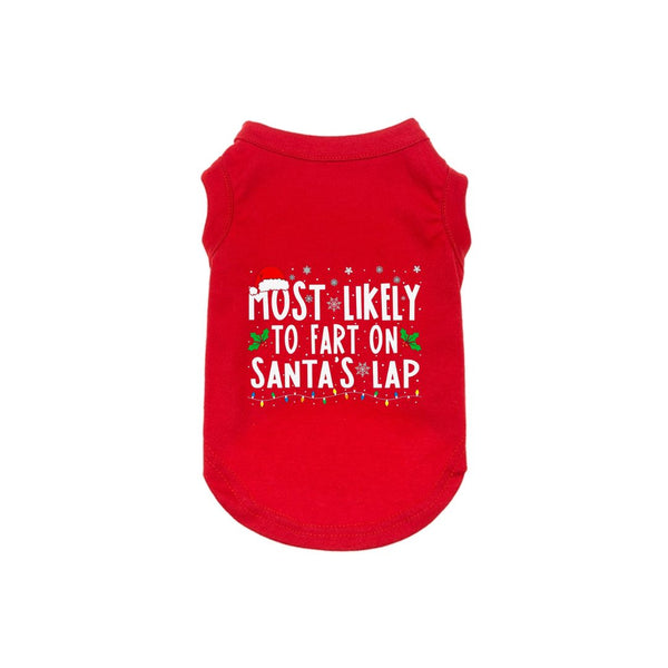 Most Likely to Fart Christmas Dog Shirt