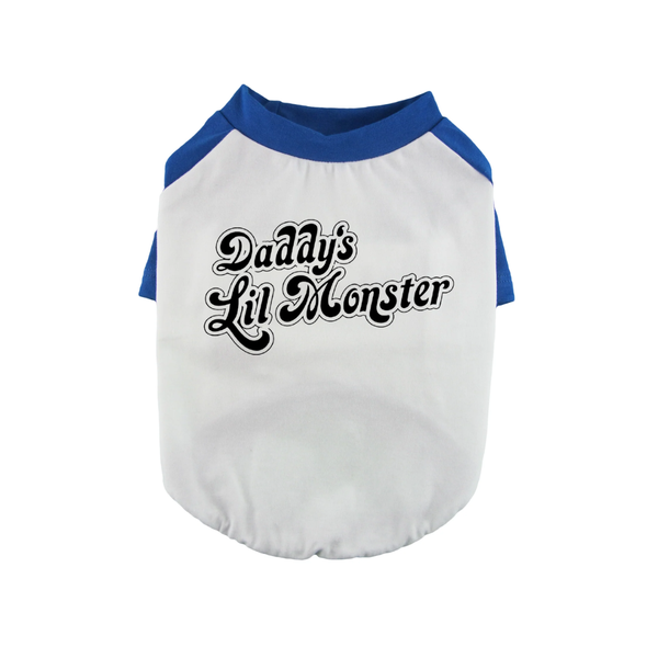 Daddy's Little Monster Dog Baseball Tee