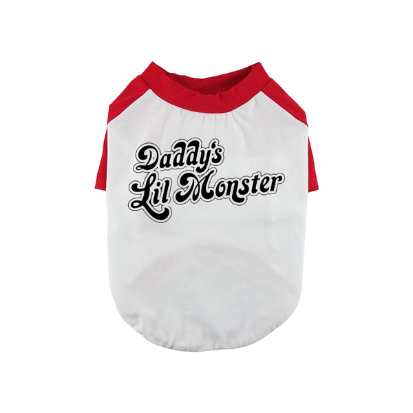 Daddy's Little Monster Dog Baseball Tee