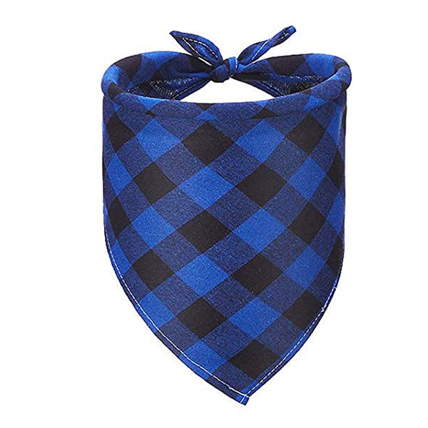 Blank Plaid Dog Bandanas (S / L)