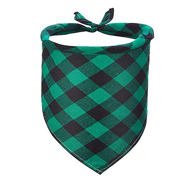 Blank Plaid Dog Bandanas (S / L)