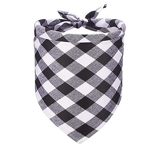 Blank Plaid Dog Bandanas (S / L)