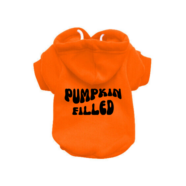 Dog Hoodie Halloween Pumpkin Filled