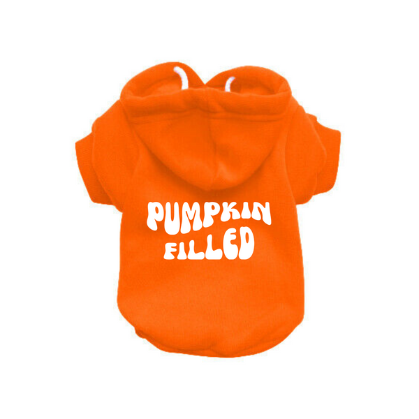 Dog Hoodie Halloween Pumpkin Filled