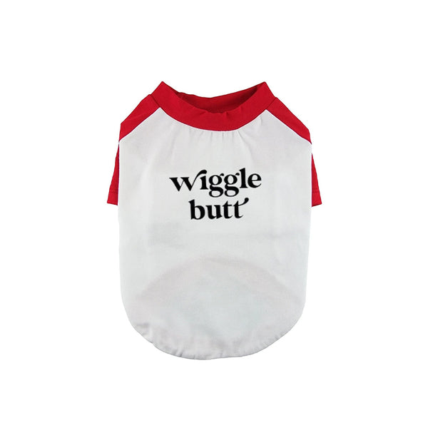 Wiggle Butt Dog Baseball Tee