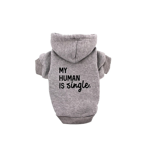 My Human Is Single Dog Hoodie