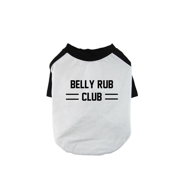 Belly Rub Club Dog Baseball Tee Contrasting Raglan Sleeve Pet Shirt