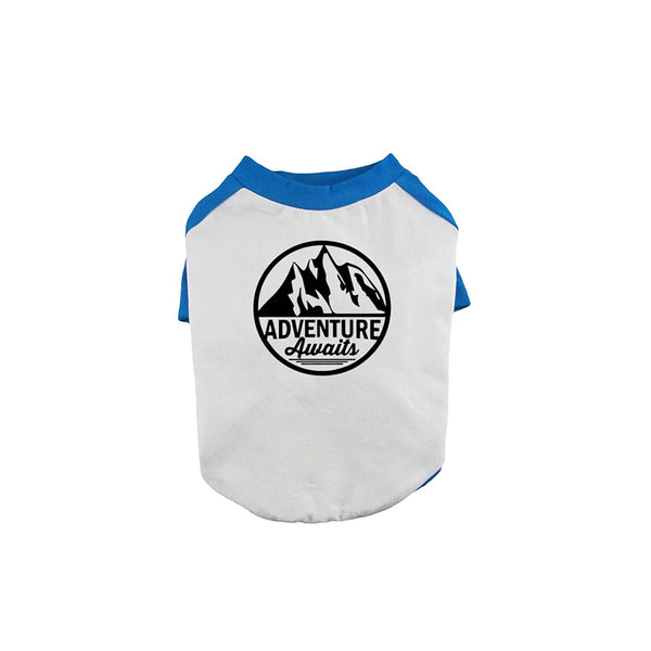 Adventure Awaits Dog Baseball Tee