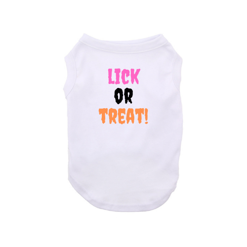 Dog Shirt Holiday Halloween Lick or Treat