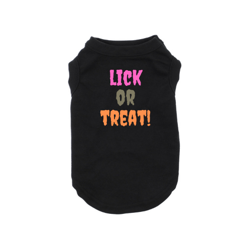 Dog Shirt Holiday Halloween Lick or Treat