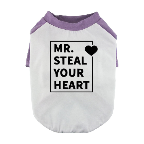 Mr. Steal Your Heart Dog Baseball Tee