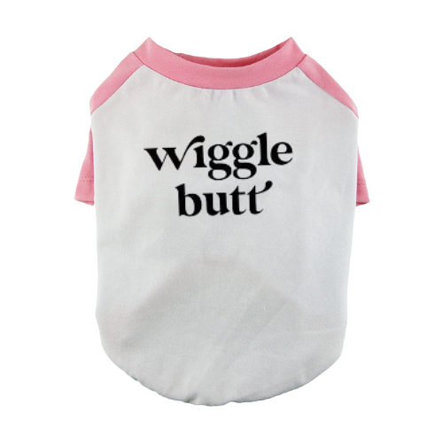 Wiggle Butt Dog Baseball Tee