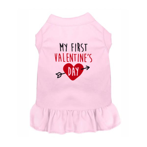 My First Valentine's Day Valentine's Day Dog Dress