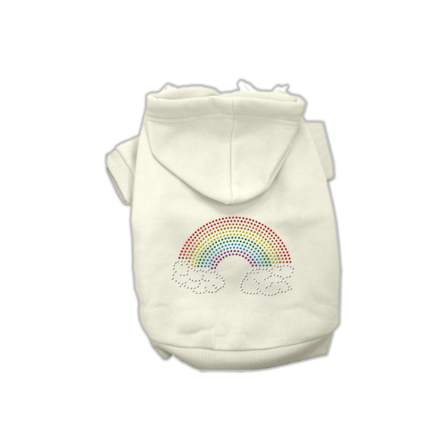 Rainbow Rhinestone Dog Hoodie