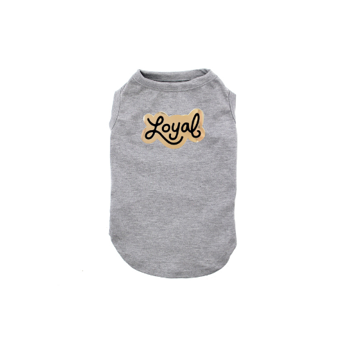 LOYAL Dog Shirt Metallic Gold Foil Pet Shirt