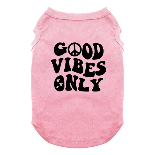 Good Vibes Only Peace Sign Dog Shirt