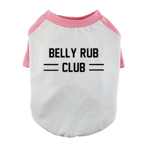 Belly Rub Club Dog Baseball Tee Contrasting Raglan Sleeve Pet Shirt