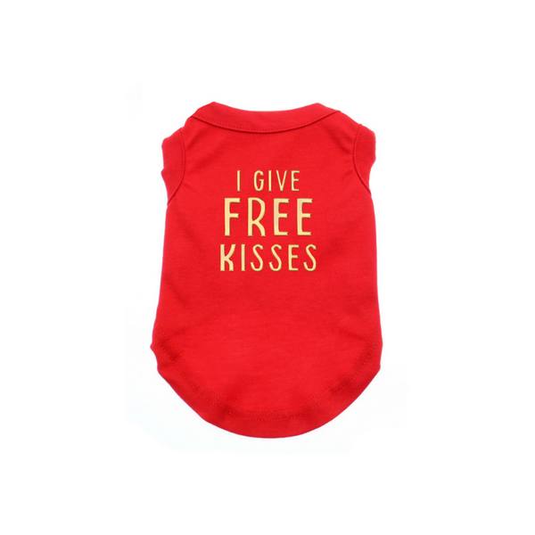 I Give Free Kisses Dog Shirt