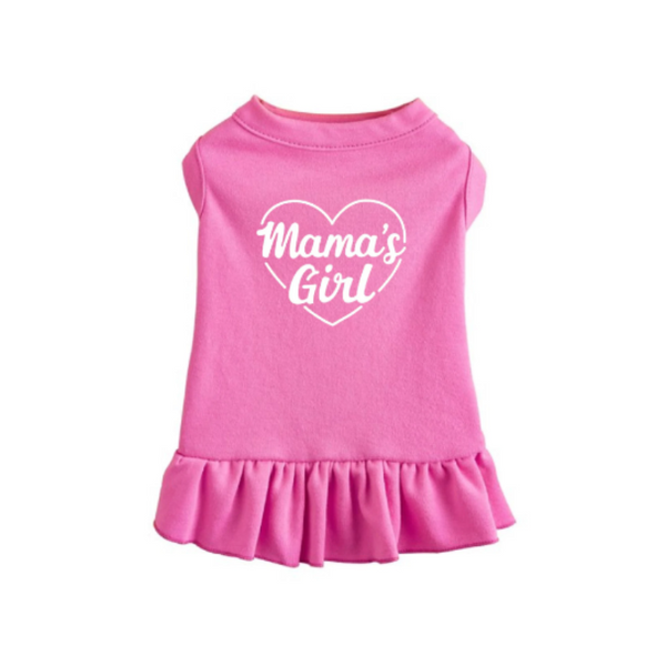 Mama's Girl Heart Dog Dress Plain Pet Dress Dog Dress