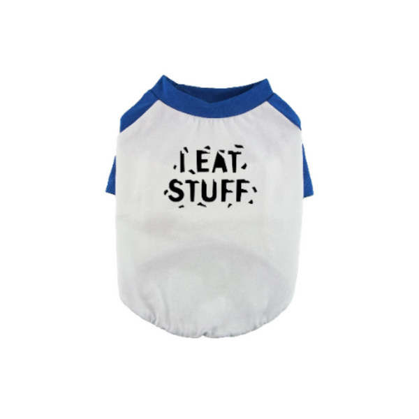 I Eat Stuff Funny Dog Baseball Tee