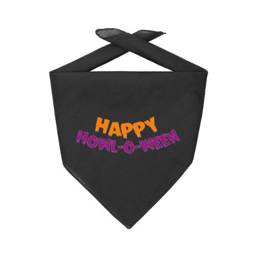 Custom Personalized Halloween Dog Bandana Happy Hall-O-Ween