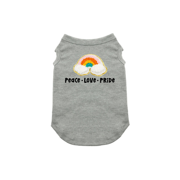 Peace Love Pride Dog Shirt