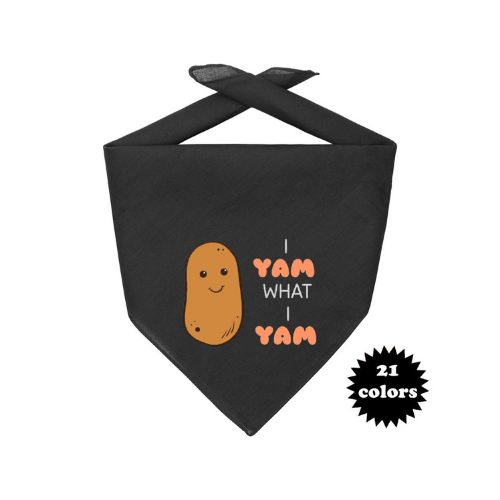 I Yam What I Yam Sweet Potato Thanksgiving Dog Bandana