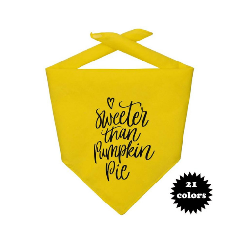 Sweeter Than Pumpkin Pie Thanksgiving Dog Bandana