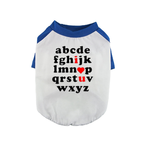 ABC I Love You Alphabet Valentine Pet Shirt