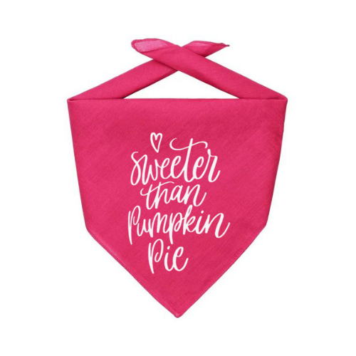 Sweeter Than Pumpkin Pie Thanksgiving Dog Bandana