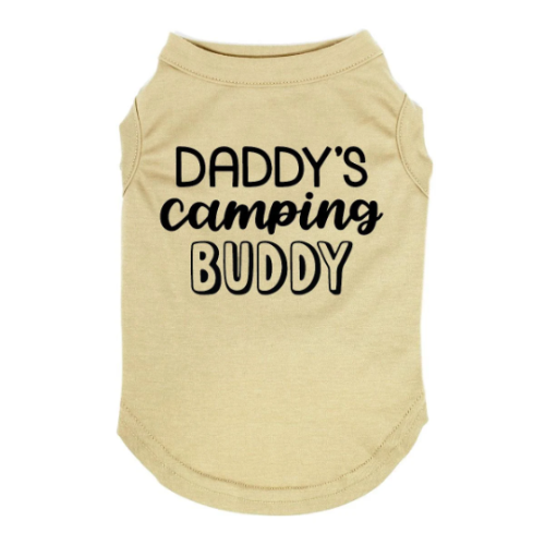 Daddy's Camping Buddy Dog Shirt