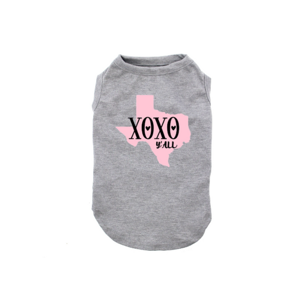 XOXO Yall Custom State Valentine Dog Shirt Valentine's Day Parody