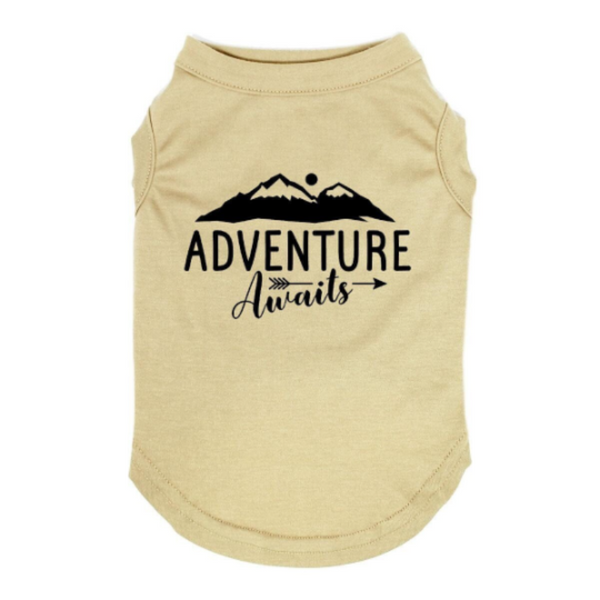 Adventure Awaits Dog Shirt Camping Tee