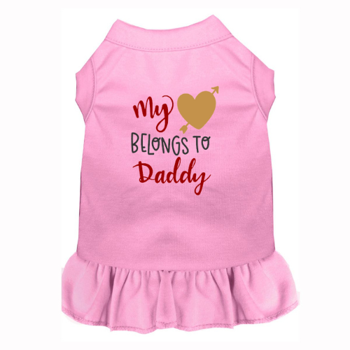 My Heart Belongs To Daddy Valentine's Day Dog Dress