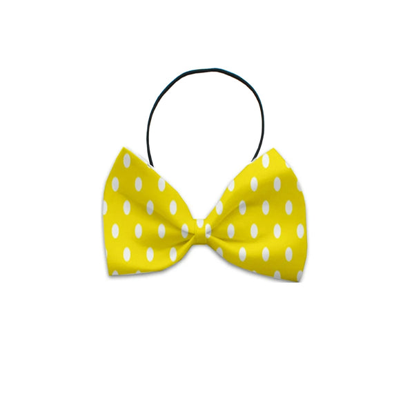 Yellow Polka Dots Bow Tie