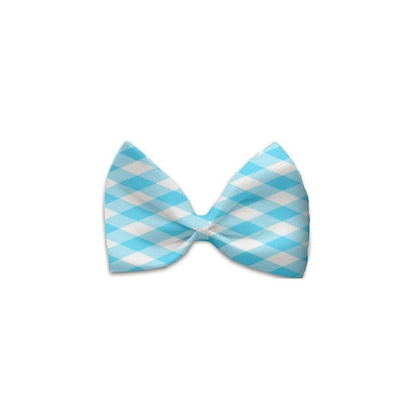 Blue Plaid Bow Tie