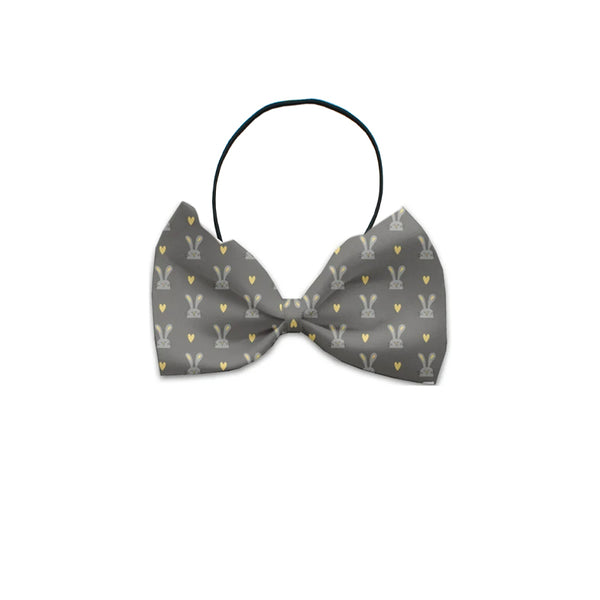 Gray Bunnies Bow Tie